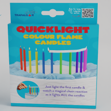 Quick Light Candles-Coloured Flame-93221 pk 24/1